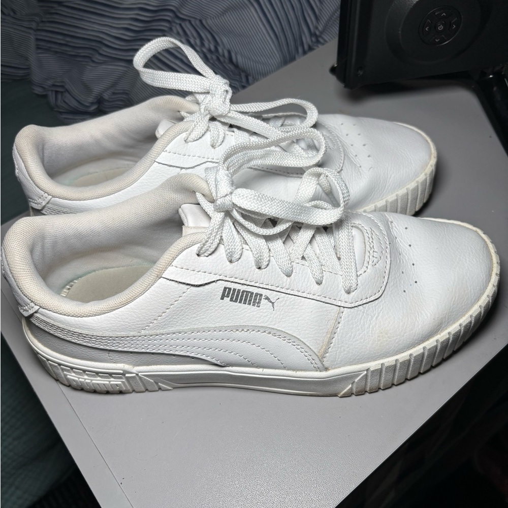 Puma White Low-Top Sneakers